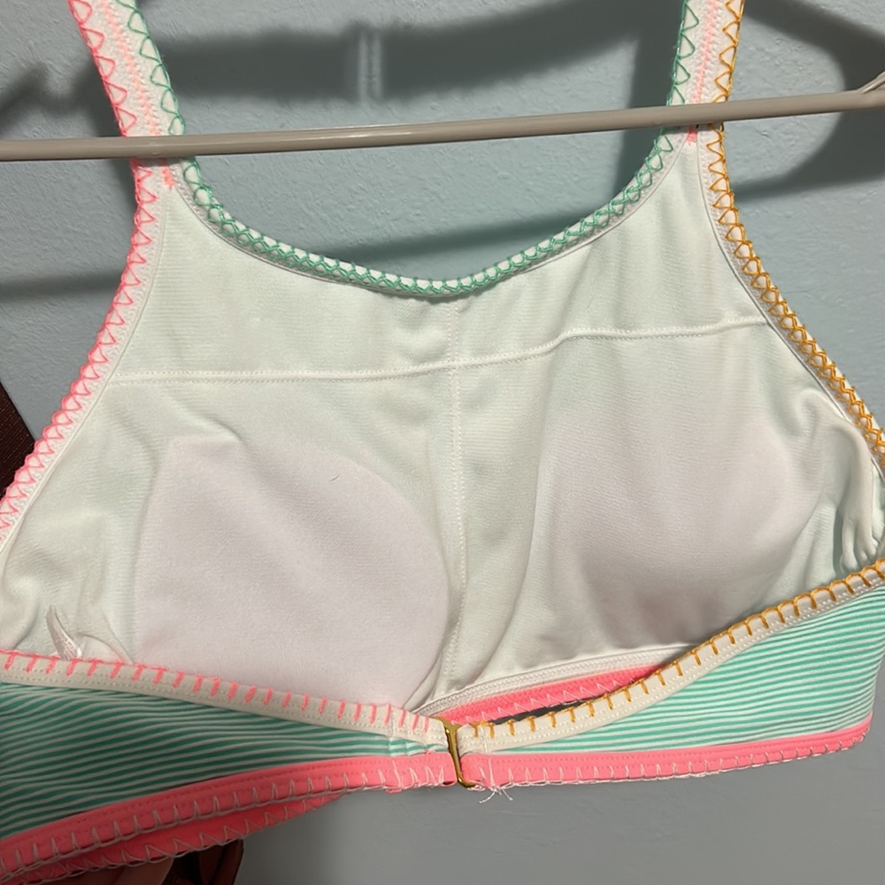 SO Teal Halter Swim Suit Too, Size Juniors Large - Picture 6 of 8
